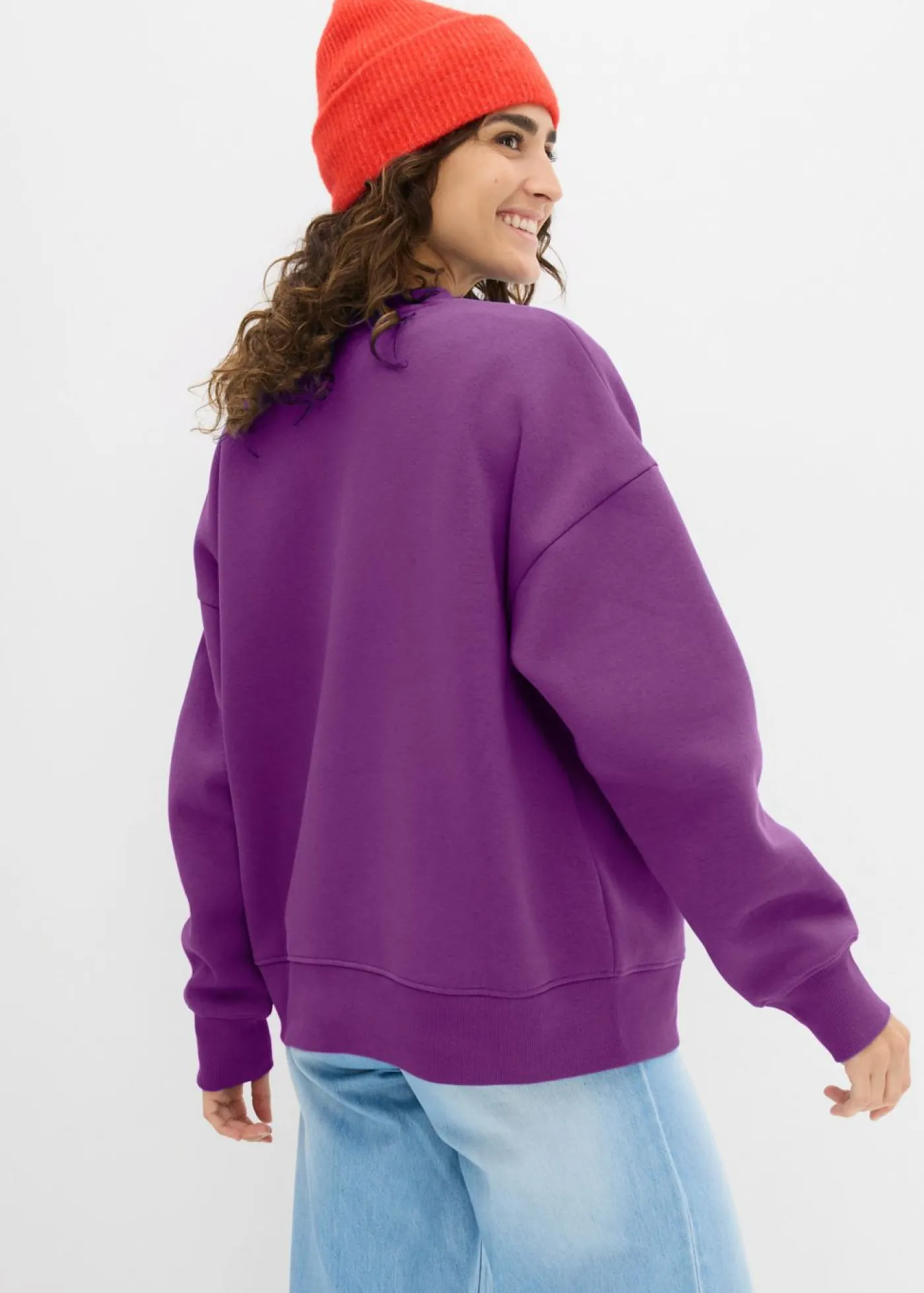 bonprix bonprix Sudadera holgada Morado oscuro Outlet