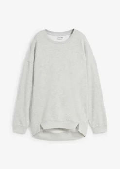bonprix bonprix Sudadera holgada Gris claro jaspeado Outlet