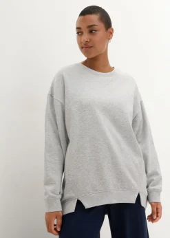 bonprix bonprix Sudadera holgada Gris claro jaspeado Outlet