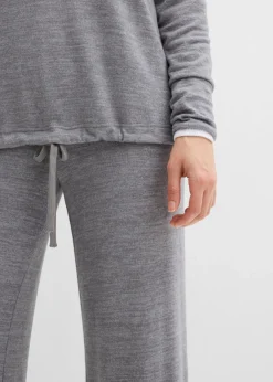 bonprix bonprix Sudadera holgada con aspecto de punto gris jaspeado moteado