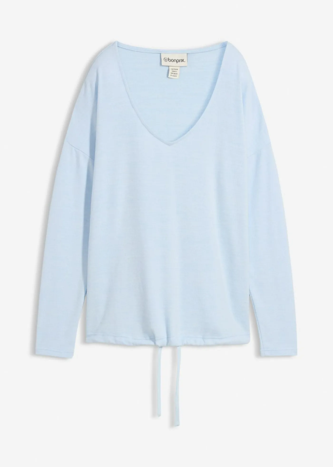 bonprix bonprix Sudadera holgada con aspecto de punto azul pálido moteado Sale