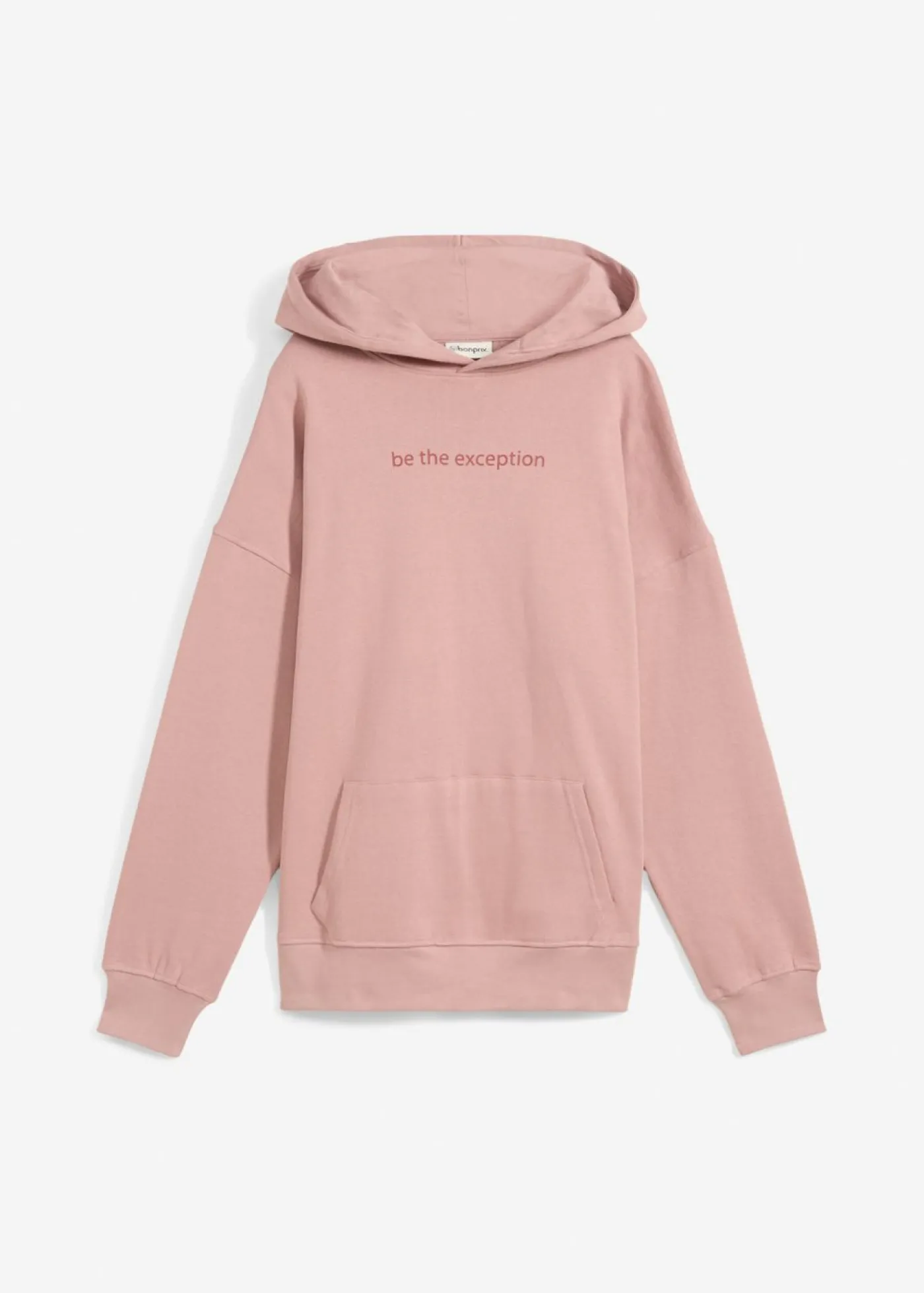 bonprix bonprix Sudadera holgada de algodón orgánico puro Rosa palo Online