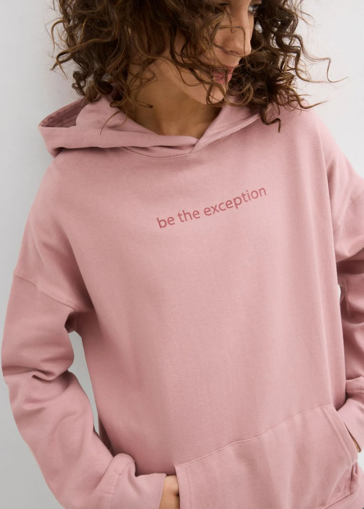 bonprix bonprix Sudadera holgada de algodón orgánico puro Rosa palo Online