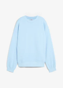 bonprix bonprix Sudadera holgada de algodón puro Azul claro Outlet