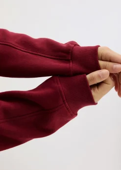 bonprix bonprix Sudadera holgada de algodón puro Rojo