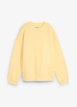 bonprix bonprix Sudadera holgada de algodón puro Amarillo crema Clearance