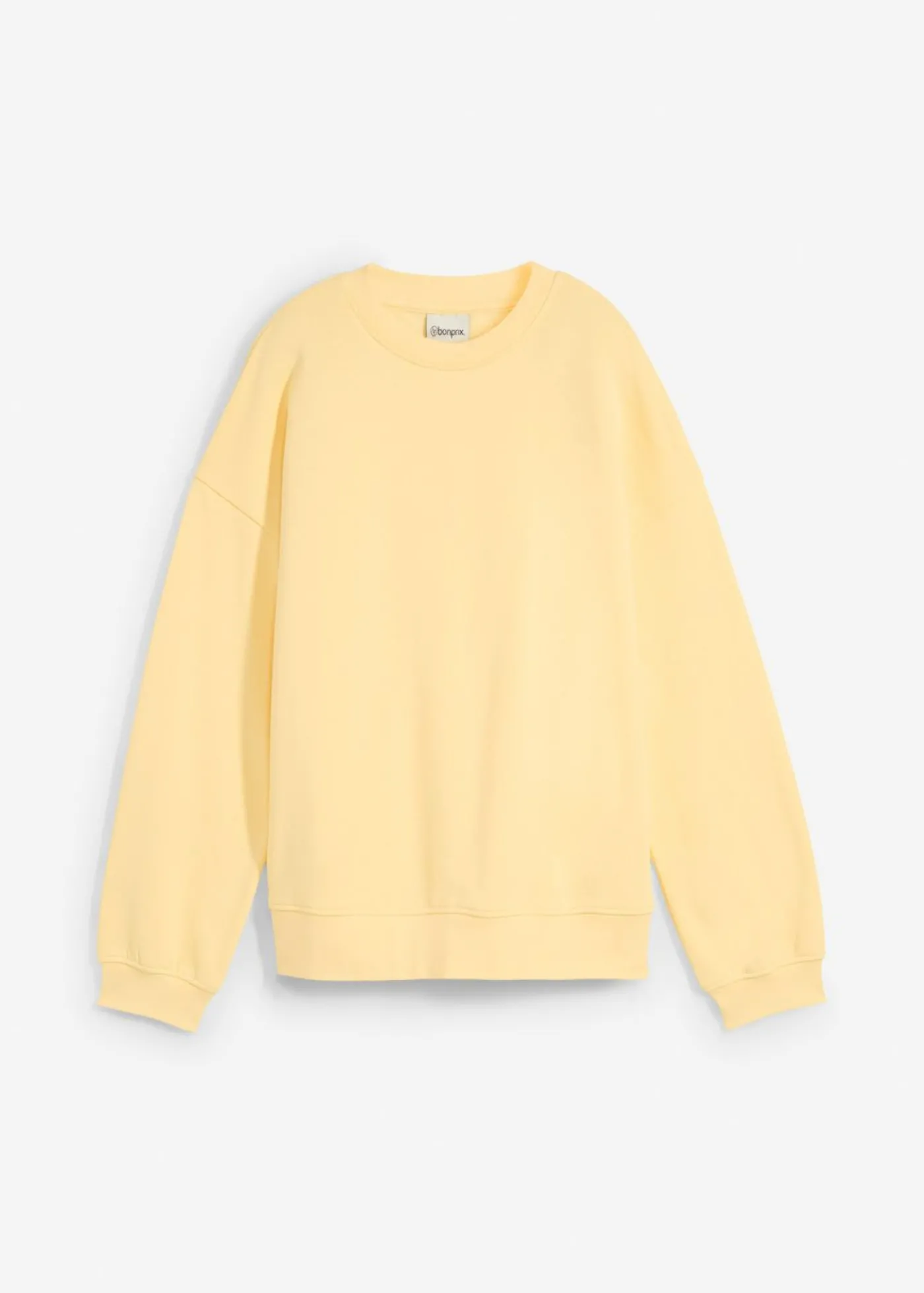 bonprix bonprix Sudadera holgada de algodón puro Amarillo crema Clearance
