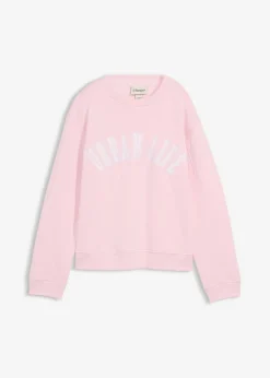 bonprix bonprix Sudadera holgada de algodón puro rosa cristal New