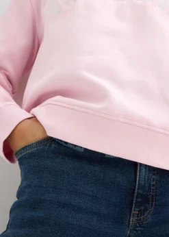 bonprix bonprix Sudadera holgada de algodón puro rosa cristal New