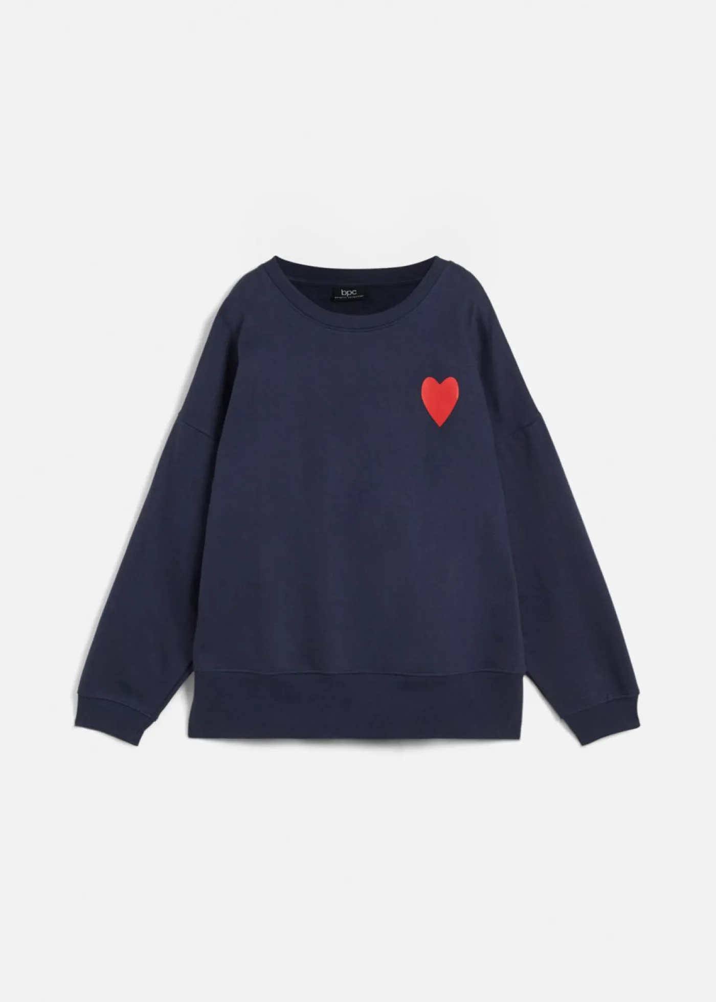bonprix bonprix Sudadera holgada de algodón orgánico azul marino/fresa Best
