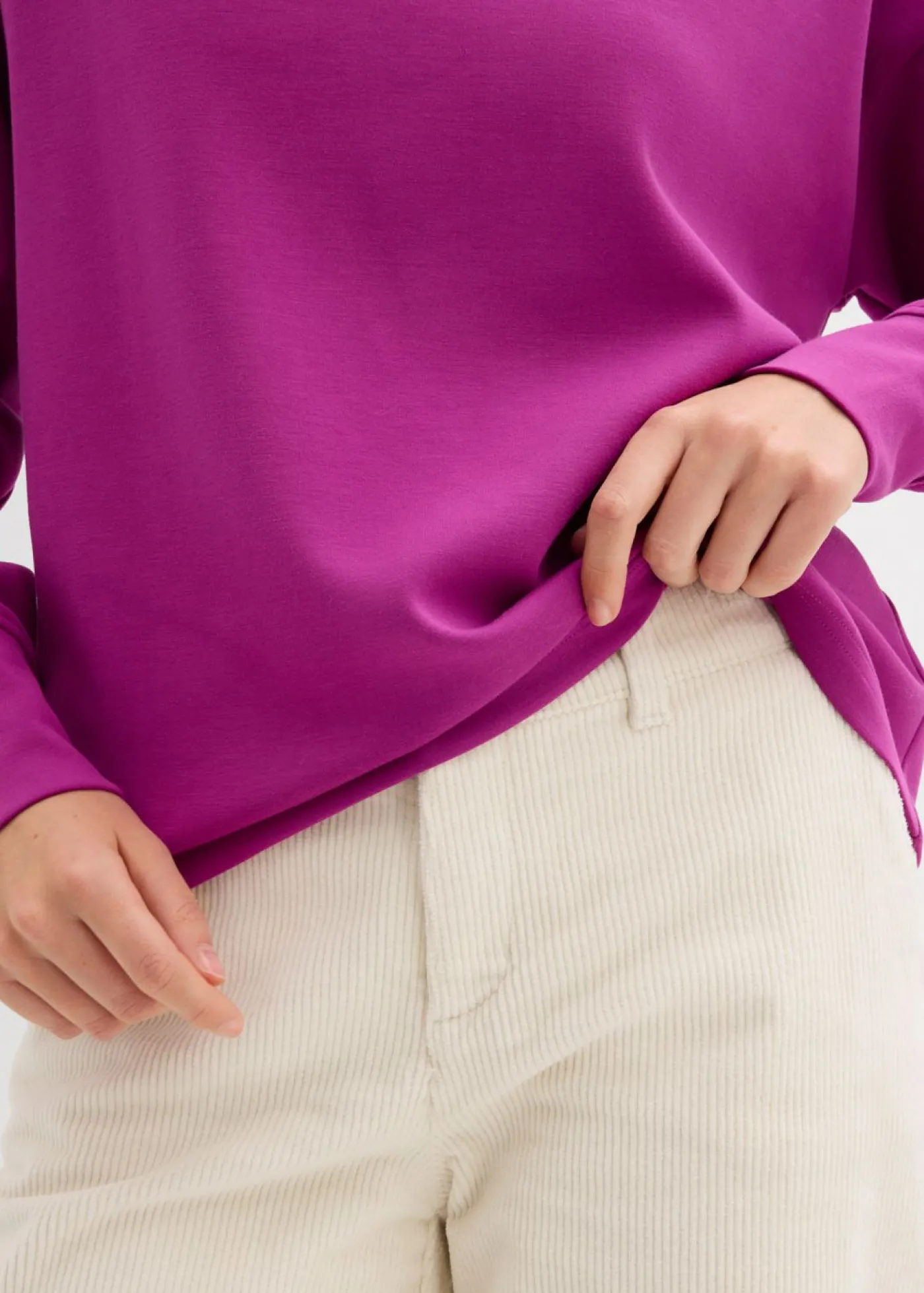 bonprix bonprix Sudadera holgada de neopreno suave Fucsia oscuro Best