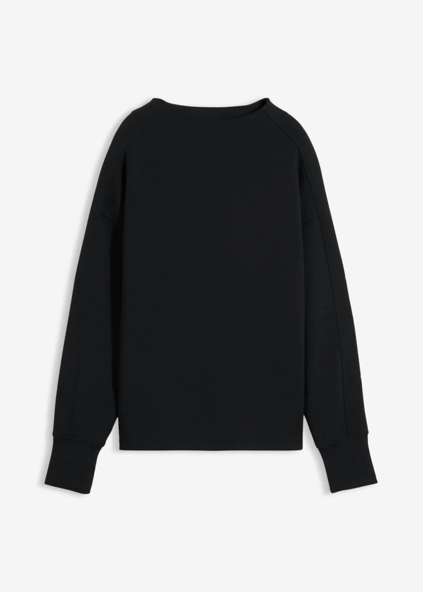 bonprix bonprix Sudadera holgada de neopreno suave Negro Outlet