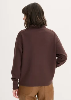bonprix bonprix Sudadera holgada de neopreno suave Marrón oscuro New