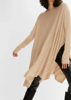 bonprix bonprix Sudadera larga beige pardo moteado New