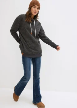 bonprix bonprix Sudadera larga antracita jaspeado moteado Best