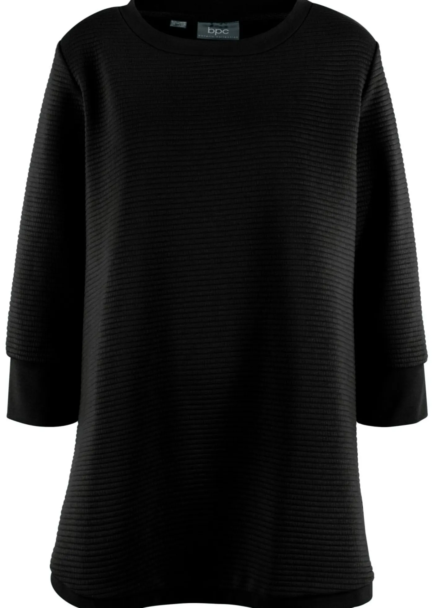 bonprix bonprix Sudadera larga con viscosa Negro Clearance