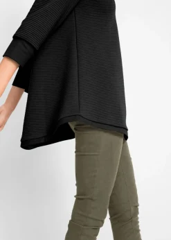 bonprix bonprix Sudadera larga con viscosa Negro Clearance