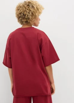 bonprix bonprix Sudadera larga de algodón puro Rojo Best