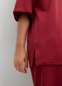 bonprix bonprix Sudadera larga de algodón puro Rojo Best