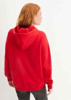 bonprix bonprix Sudadera oversize con capucha Rojo Hot