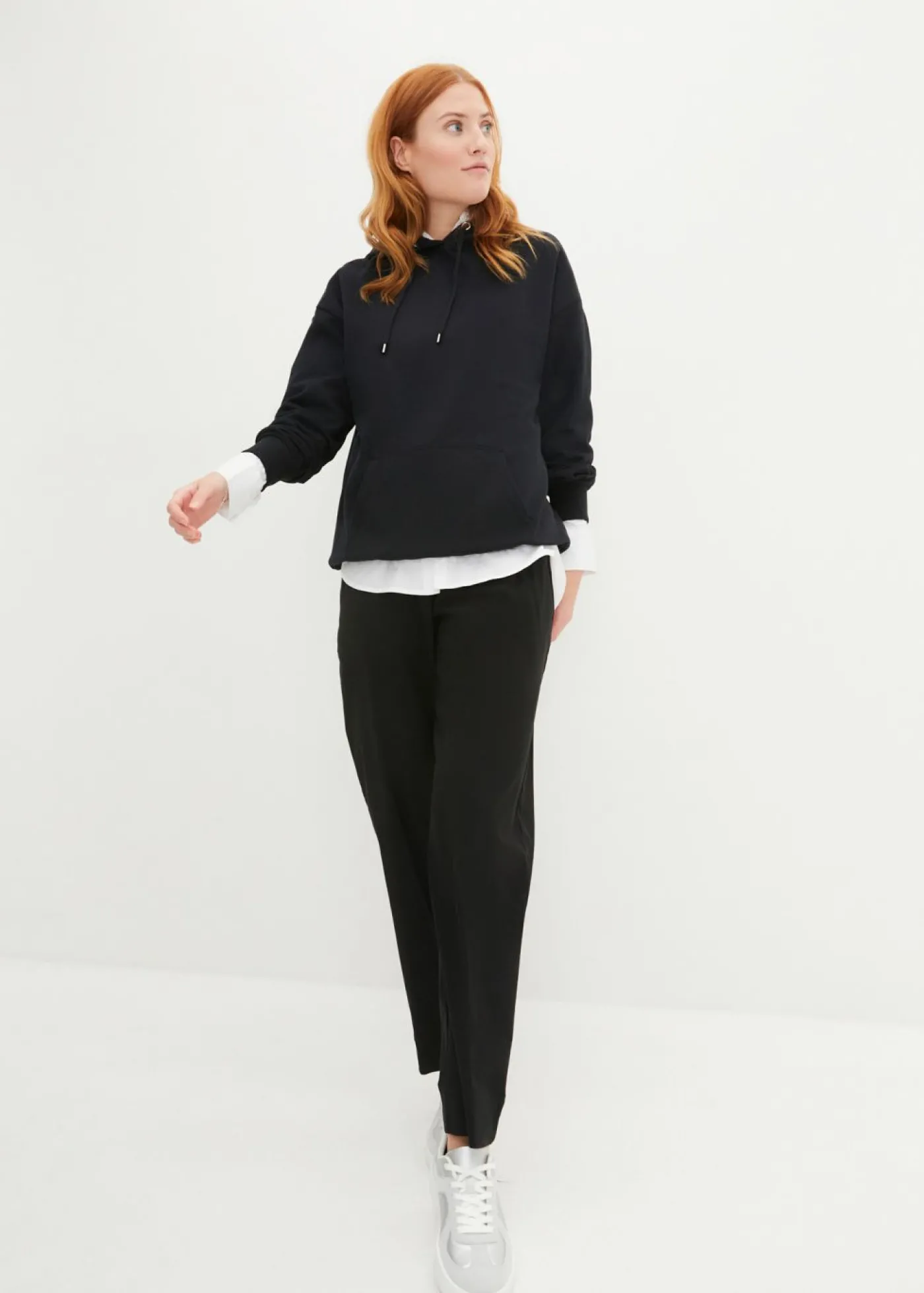 bonprix bonprix Sudadera oversize con capucha Negro