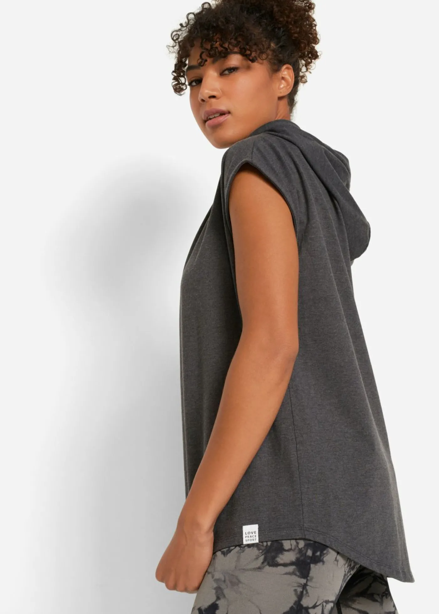 bonprix bonprix Sudadera oversize con capucha Antracita jaspeado Online