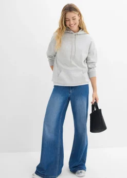 bonprix bonprix Sudadera oversize con capucha Gris claro jaspeado Best