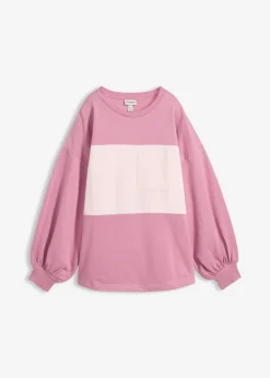 bonprix bonprix Sudadera oversize de algodón orgánico Malva-rosa claro Discount