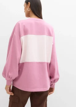 bonprix bonprix Sudadera oversize de algodón orgánico Malva-rosa claro Discount