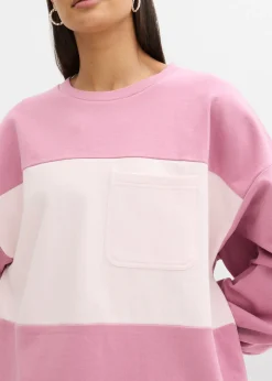 bonprix bonprix Sudadera oversize de algodón orgánico Malva-rosa claro Discount