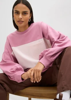 bonprix bonprix Sudadera oversize de algodón orgánico Malva-rosa claro Discount