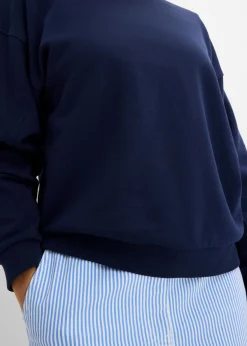 bonprix bonprix Sudadera oversize de algodón orgánico Azul marino Best