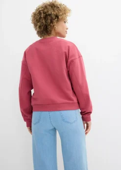 bonprix bonprix Sudadera oversize de algodón orgánico Rojo Clearance