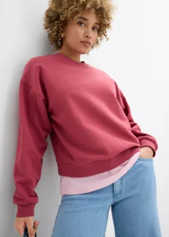 bonprix bonprix Sudadera oversize de algodón orgánico Rojo Clearance