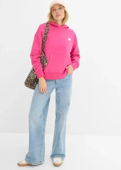 bonprix bonprix Sudadera oversize de mezcla de algodón suave con capucha Pink lady estampado Best