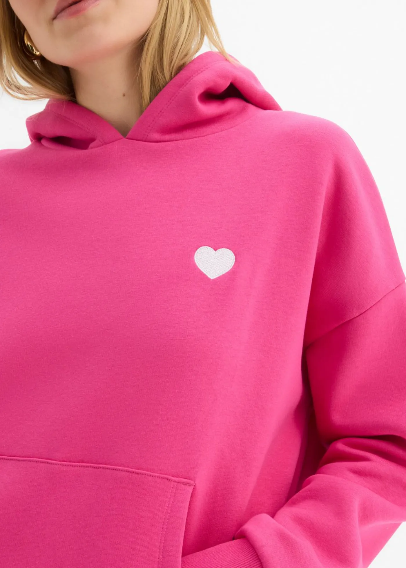 bonprix bonprix Sudadera oversize de mezcla de algodón suave con capucha Pink lady estampado Best
