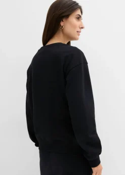 bonprix bonprix Sudadera premamá/de lactancia 2 en 1 de algodón orgánico puro Negro New
