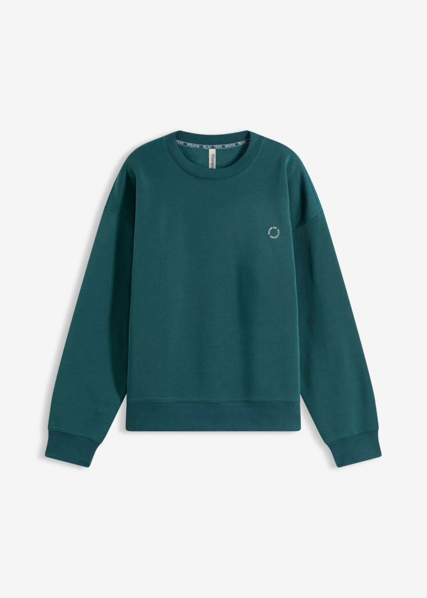 bonprix bonprix Sudadera térmica de material de secado rápido con corte holgado Verde petróleo