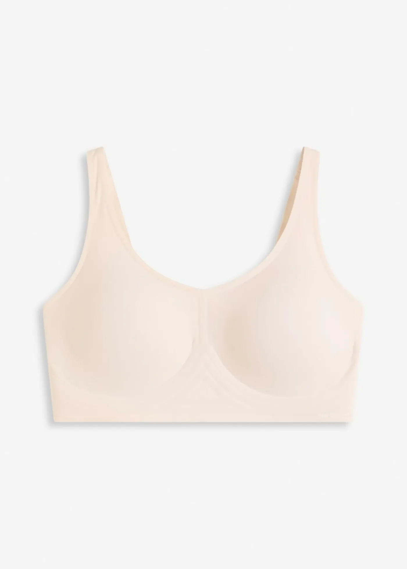 bonprix bonprix Sujetador acolchado Feel Comfort sin aros con corte láser Beige-arena