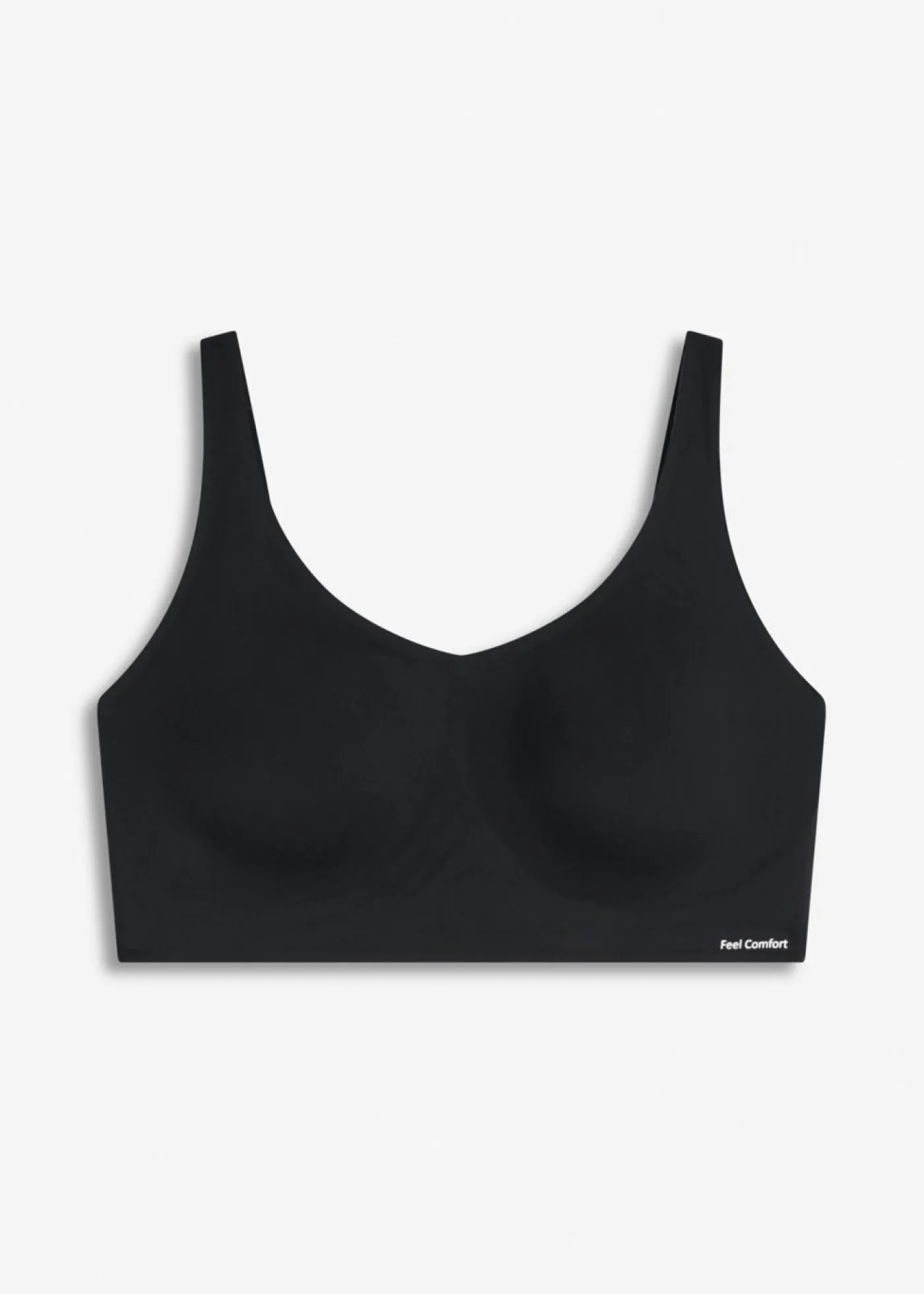 bonprix bonprix Sujetador acolchado Feel Comfort sin aros con corte láser Negro Best