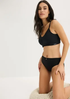 bonprix bonprix Sujetador acolchado Feel Comfort sin aros con encaje Negro Hot