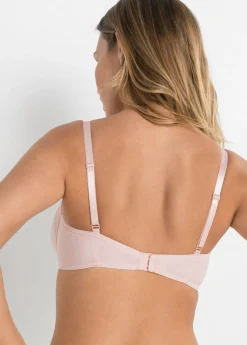bonprix bonprix Sujetador básico de algodón orgánico con aros (3 unidades) Azul oscuro/blanco/rosa perla Outlet