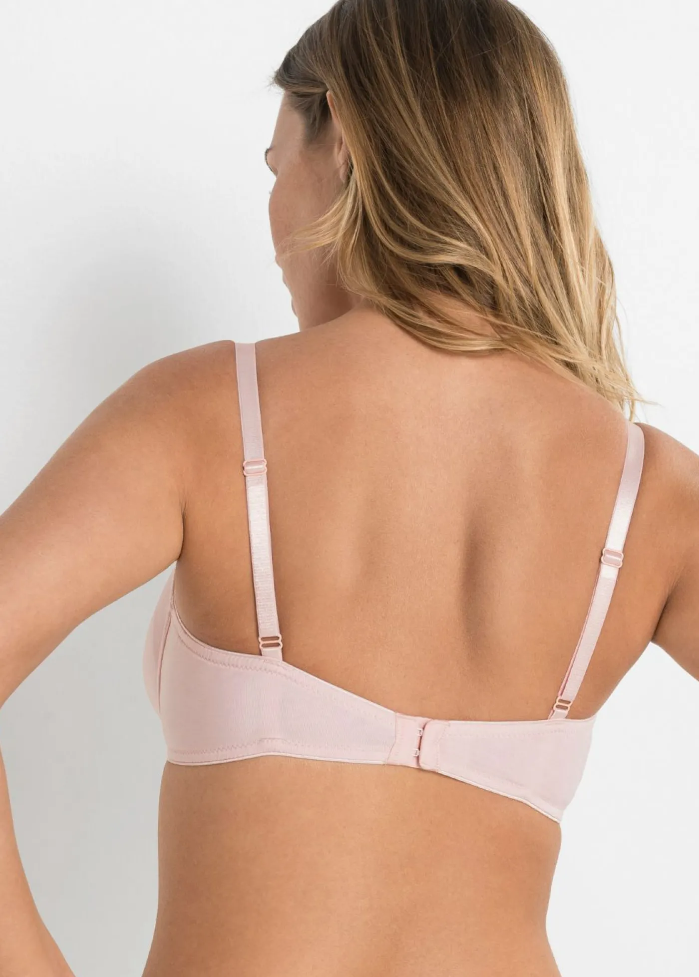 bonprix bonprix Sujetador básico de algodón orgánico con aros (3 unidades) Azul oscuro/blanco/rosa perla Outlet