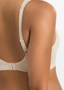 bonprix bonprix Sujetador básico de algodón sin aros (2 unidades) Beige arena + marrón Outlet