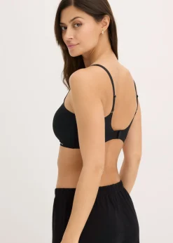 bonprix bonprix Sujetador básico Feel Comfort con corte láser sin aros Negro Hot