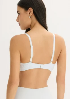 bonprix bonprix Sujetador con aros Azul-crema Discount
