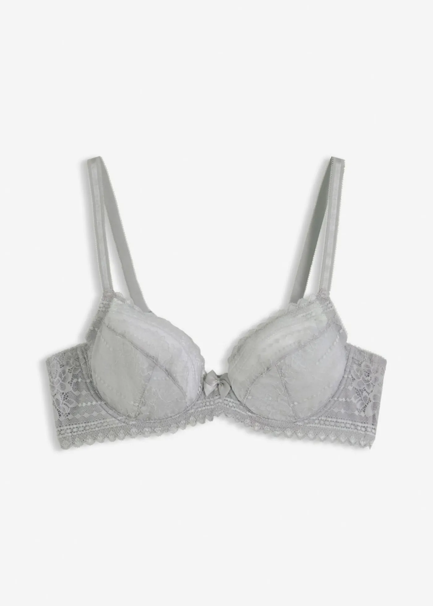 bonprix bonprix Sujetador con aros de encaje Gris-plata Clearance