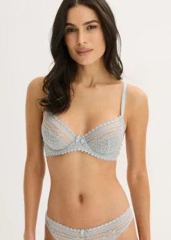 bonprix bonprix Sujetador con aros de encaje Gris-plata Clearance