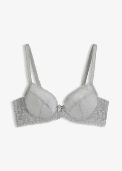 bonprix bonprix Sujetador con aros de encaje Gris-plata Hot