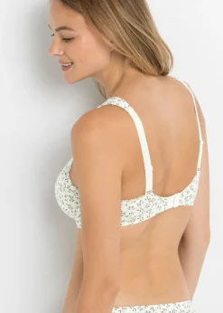 bonprix bonprix Sujetador con aros (pack de 3) con estampado femenino Cava estampado + marrón grisáceo + cava Sale